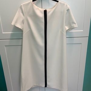 Betsey Johnson White Dress with Black Stripe